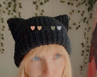 Crochet Pattern for Adorable Cat Ear Beanie