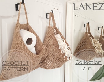 Boho Crochet Hanging Basket Patterns Collection