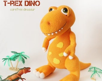 Amigurumi T-Rex Dino Crochet Pattern in English/Turkish