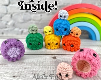 No-Sew Mama and Baby Octopus Crochet Pattern