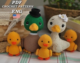 DIY Crochet Duck Family Amigurumi Pattern