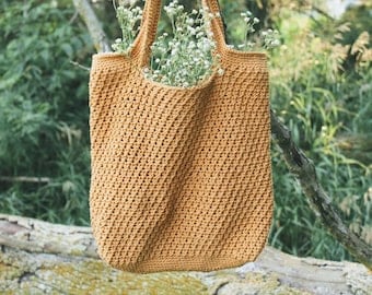 Boho Crochet Market Tote Bag Pattern