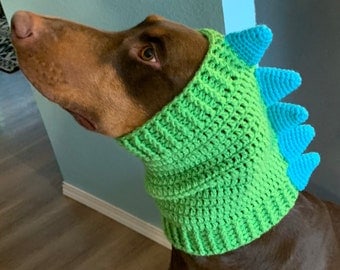 Dinosaur Dog Snood Crochet Pattern