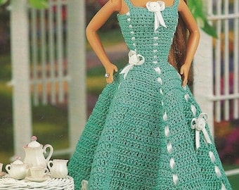 Crochet Lawn Party Doll Sundress Pattern #KC0917
