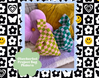 Checkerboi Crochet Bag Pattern: 2000s Y2K Fashion