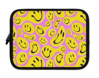 Colorful Y2K Melted Smileys Tablet Sleeve