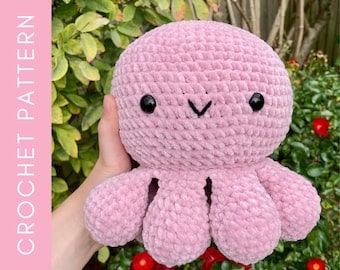 Giant Velvet Octopus Crochet Pillow Pattern