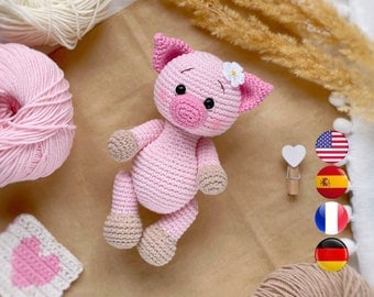 Amigurumi Pig Crochet Pattern: Easy Farm Animal