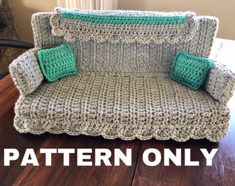 Crochet Pattern for Little Cat/Kitty Couch Bed