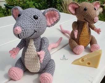 Roscoe the Rat Amigurumi Crochet Pattern PDF