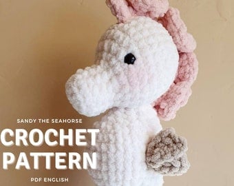 Sandy Seahorse Crochet Amigurumi Pattern