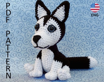 Husky Crochet Pattern: Amigurumi Dog Design