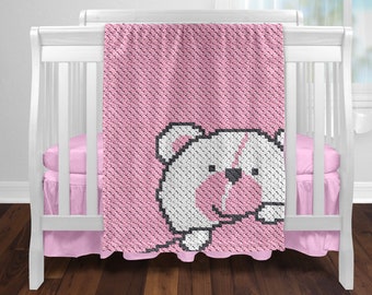 C2C Teddy Bear Baby Blanket Crochet Pattern