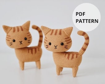 Tabby Cat Amigurumi Crochet PDF Pattern