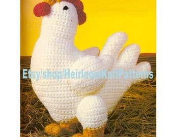 Vintage Rooster Crochet Pattern: Farm Inspired Stuffed Toy