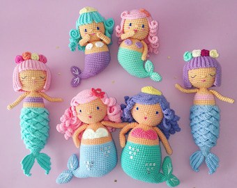 Amigurumi Mermaid Crochet PDF Pattern Pack