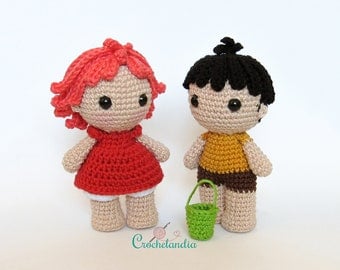 Ponyo & Sosuke Crochet Pattern by Crochelandia PDF