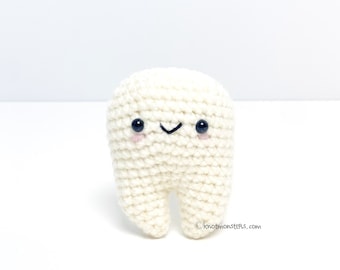 Beginner-Friendly Tooth Amigurumi Crochet Pattern