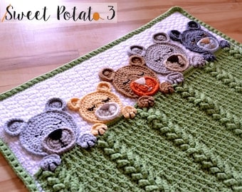 Teddy Bear Baby Blanket Crochet Pattern