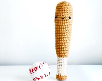 Easy Beginner's Baseball & Bat Crochet Pattern