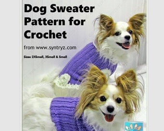 SYNTRYZ Crochet Pattern for Small Dog Sweaters