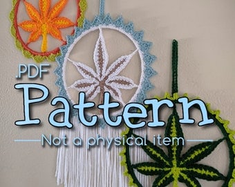 Crocheted Pot Leaf Decor Pattern