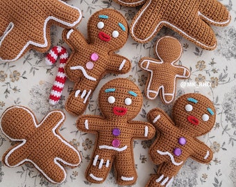 Amigurumi Crochet Gingerbread Man Pattern PDF