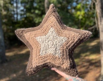 Star Crochet Pattern for Throw Pillow