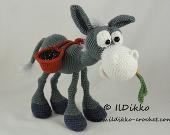 Dusty the Donkey Amigurumi Crochet Pattern