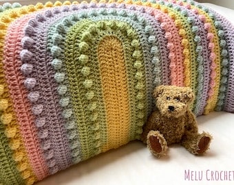 Unisex Rainbow Lollipop Crochet Blanket Pattern