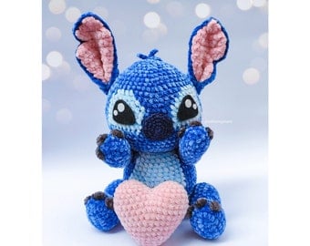 Stitch Amigurumi Toy Heart Crochet Pattern