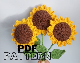 English Sunflower Crochet Flower Pattern