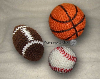 Crochet Pattern for Sports Ball Toys with Bonus Xmas Ornament