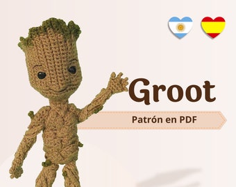Groot Amigurumi Crochet Pattern in Spanish