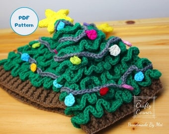 Christmas Tree Crochet Hat Pattern for All