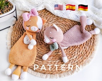 Kitten Lovey Crochet Pattern in Multiple Languages