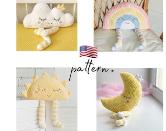 Crochet Nursery Pillow Set: Amigurumi Patterns