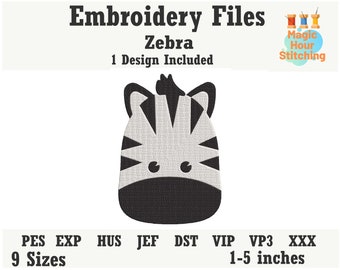 Zebra Face Baby Machine Embroidery Design Bundle