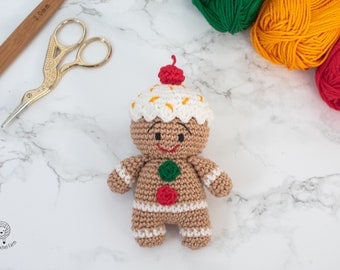 Gingerbread Man Crochet Pattern with Video Tutorial
