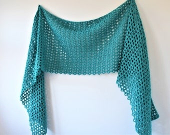 Boux Crocheted Lacy Lace Rectangle Shawl Pattern