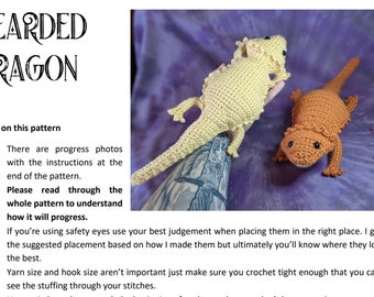 Bearded Dragon PDF Crochet Pattern Kit
