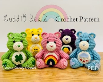 Cuddly Bear Crochet Pattern for 18" Doll