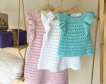 Mia Frill Baby-Toddler Crochet Dress Pattern