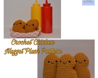 Chicken Nugget Crochet Plush PDF Pattern