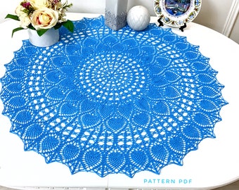 Pineapple Table Center Crochet Pattern PDF