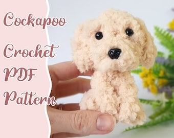 Cute Cockapoo Crochet Pattern: Amigurumi Stuffed Puppy