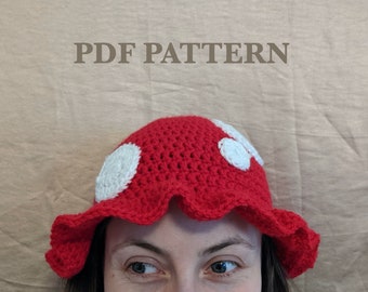 Mushroom Tulip Crochet Hat Pattern