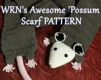 WRN's 'Awesome Possum' Crochet Scarf Pattern PDF