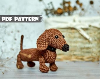 Dachshund Crochet Pattern for Handmade Sausage Dog Toy