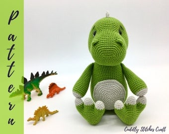 Amigurumi T-Rex Dinosaur Crochet Pattern